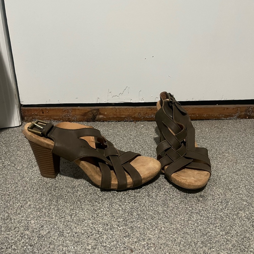 Strappy sandal heels